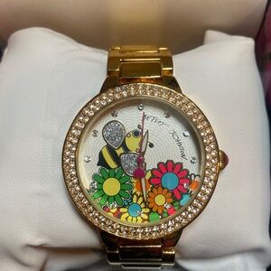 Vintage Betsey Johnson Floral Bee Watch with New Battery and Original Box